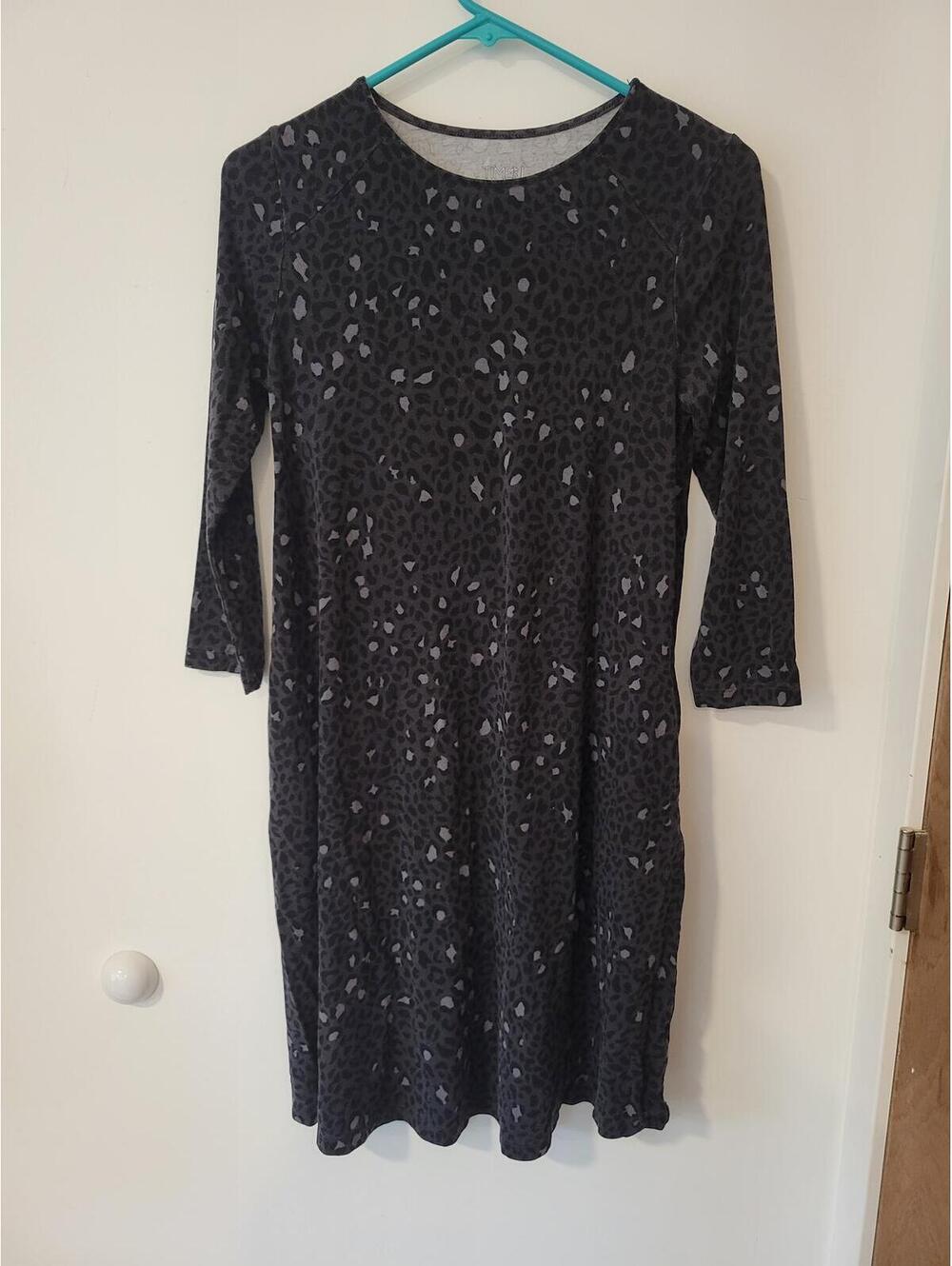 Women's Black Animal Print Dress Size Small